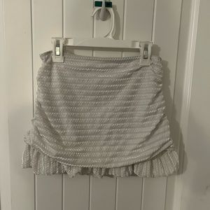 White mini skirt